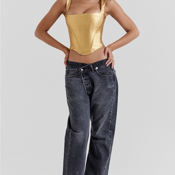 House Of CB Karia Gold Corset Top XS and S - Picture 3 of 10